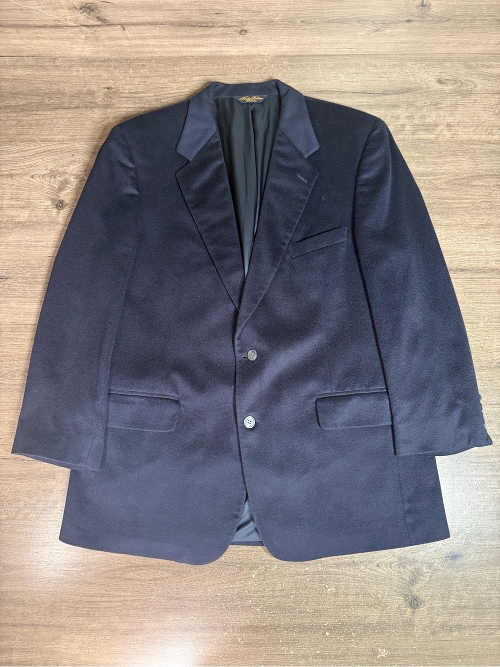 Brooks Brothers 100% Cashmere Blazer Mens 44R Navy Blue Sport Coat USA Jacket